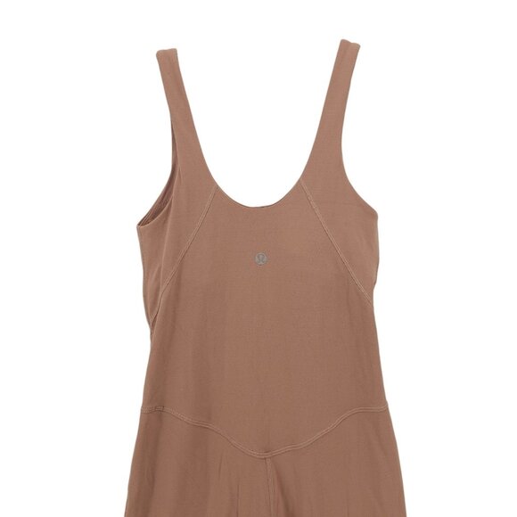 LULULEMON Align Bodysuit 25" Nulu Fabric Dusty Clay Nude Brown Size 2 - Picture 4 of 8